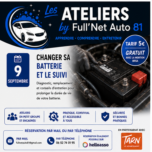 Changer sa batterie et le suivi