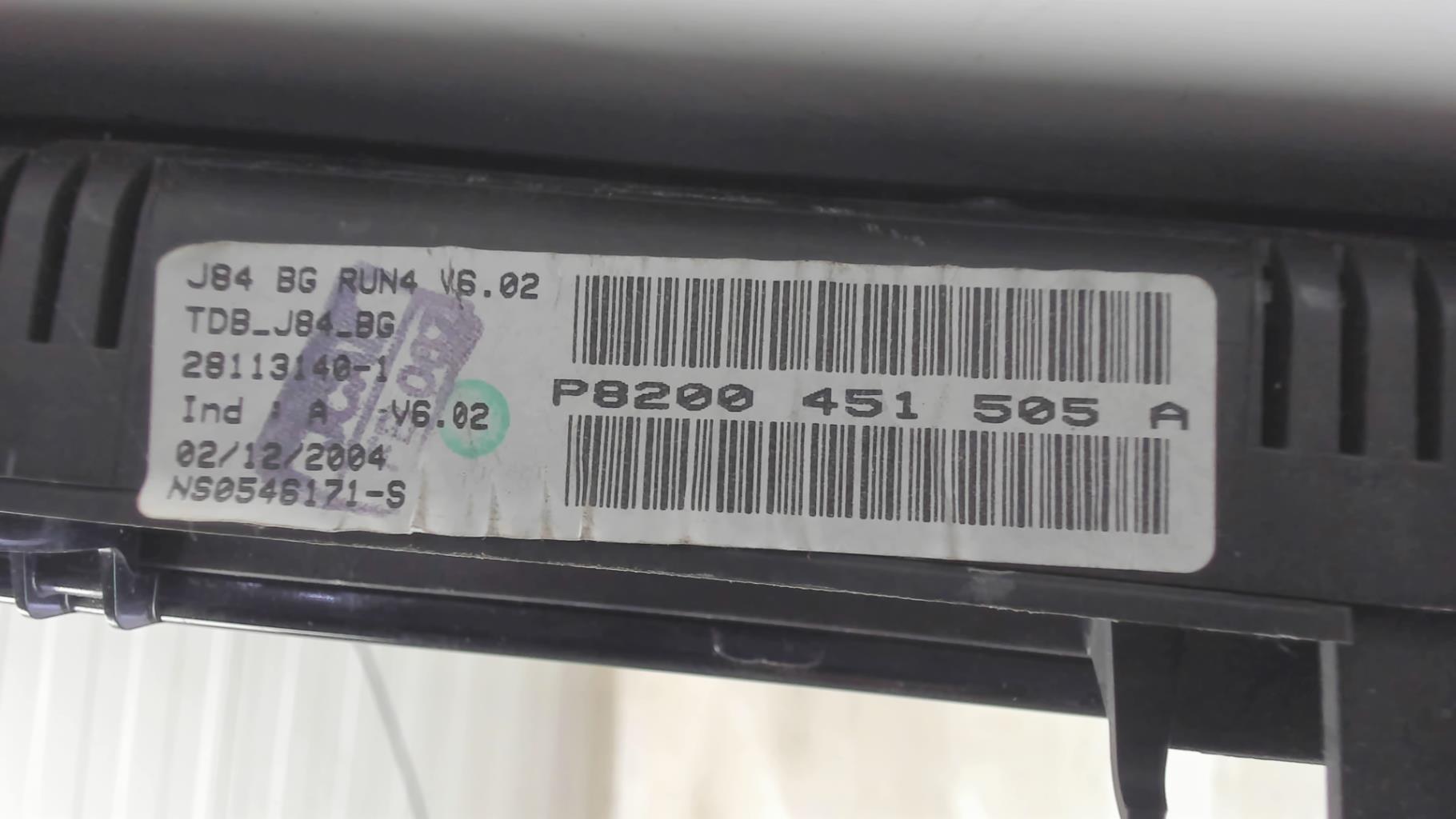 Compteur Renault Scénic II Renault Grand Scénic II d'occasion – Johnson Controls 8200451505 – Image 3